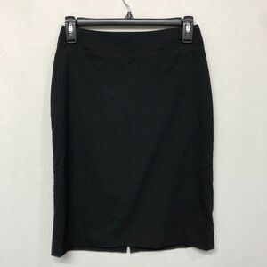 Uniqlo Women Straight Pencil Skirt Size 4 Black Polyester Blend M205 -11